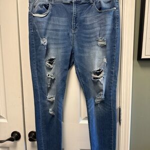 Distressed Blue Jeans 3xl